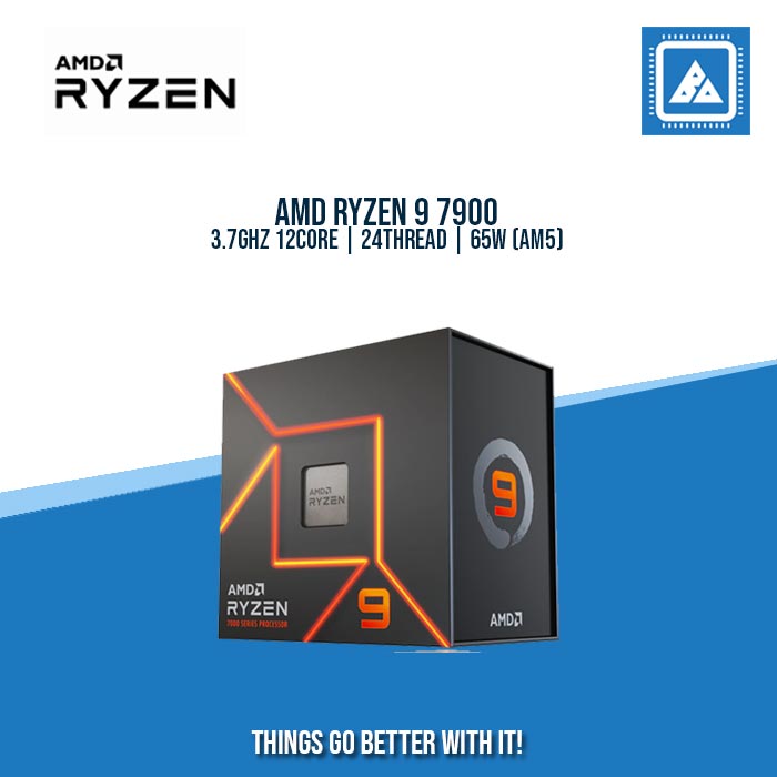 AMD RYZEN 9 7900 3.7GHZ 12CORE | 24THREAD | 65W (AM5) AMD RYZEN 9 7900 3.7GHZ 12CORE | 24THREAD | 65W (AM5)